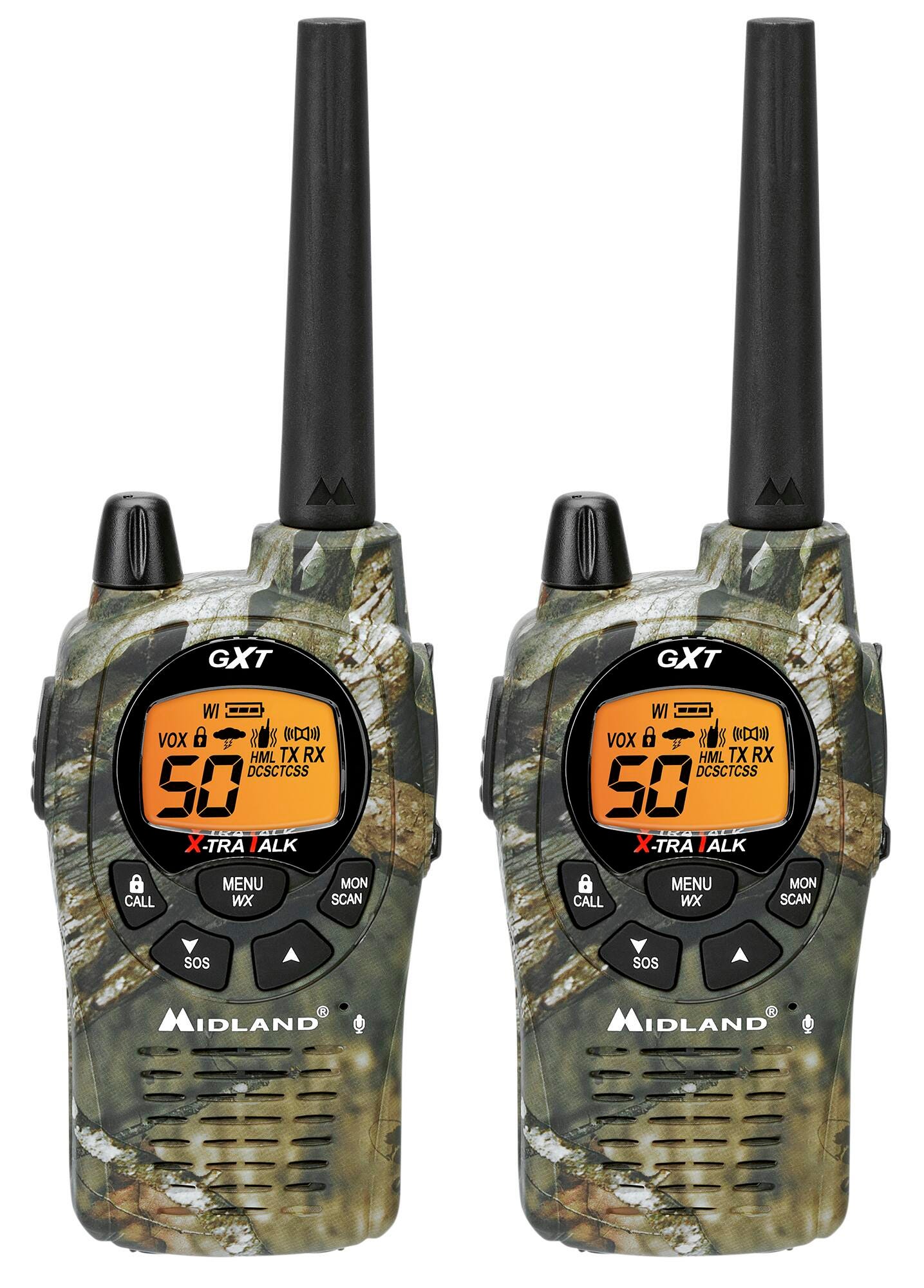 Midland GXT1050VP4 トランシーバー 迷彩 Midland GXT1050 Two-Way Radio, Camouflage | School Specialty